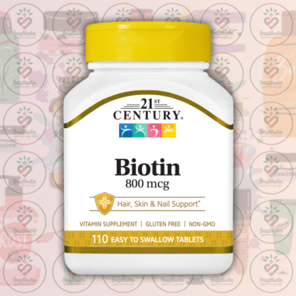21st Century Biotin - 800 mcg - 110 Easy Swallow Tablets in Bangladesh Image 01