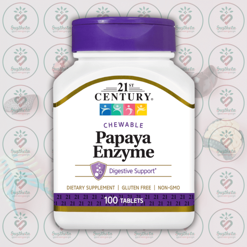 21St Century Papaya Enzyme - 100 Chewable Tablets In Bangladesh Image 01
