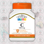 21st Century Vitamin C - 500 mg - 110 Orange Flavored Chewable Tablets in Bangladesh Image 01