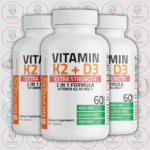 Bronson Vitamin K2 + D3 Extra Strength - 10,000 IU D3 & 120 mcg K2 - 60 Capsules in Bangladesh Image 02