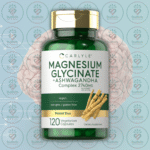 Carlyle Magnesium Glycinate with Ashwagandha – 2740 mg – 120 Vegetarian Capsules in Bangladesh Image 01