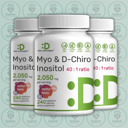 Deal Supplement Myo-Inositol & D-Chiro Inositol - 2,050 mg - 240 Vegetarian Capsules in Bangladesh Image 02