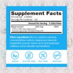 Doctor's Best High Absorption Magnesium Lysinate Glycinate - 200 mg - 240 Tablets in Bangladesh Supplement Facts