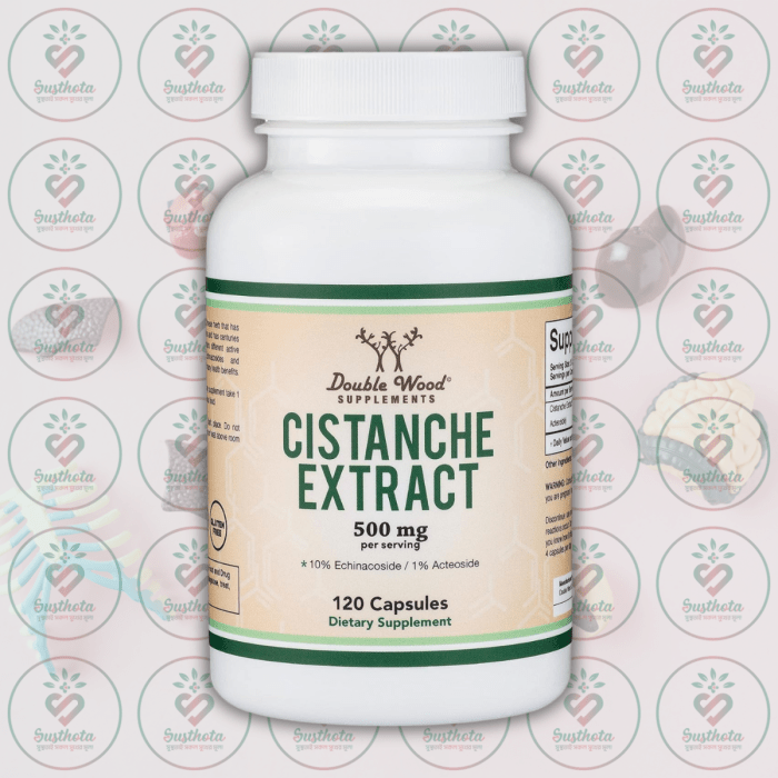 Double Wood Cistanche Tubulosa Extract – 500 Mg – 120 Capsules In Bangladesh Image 01