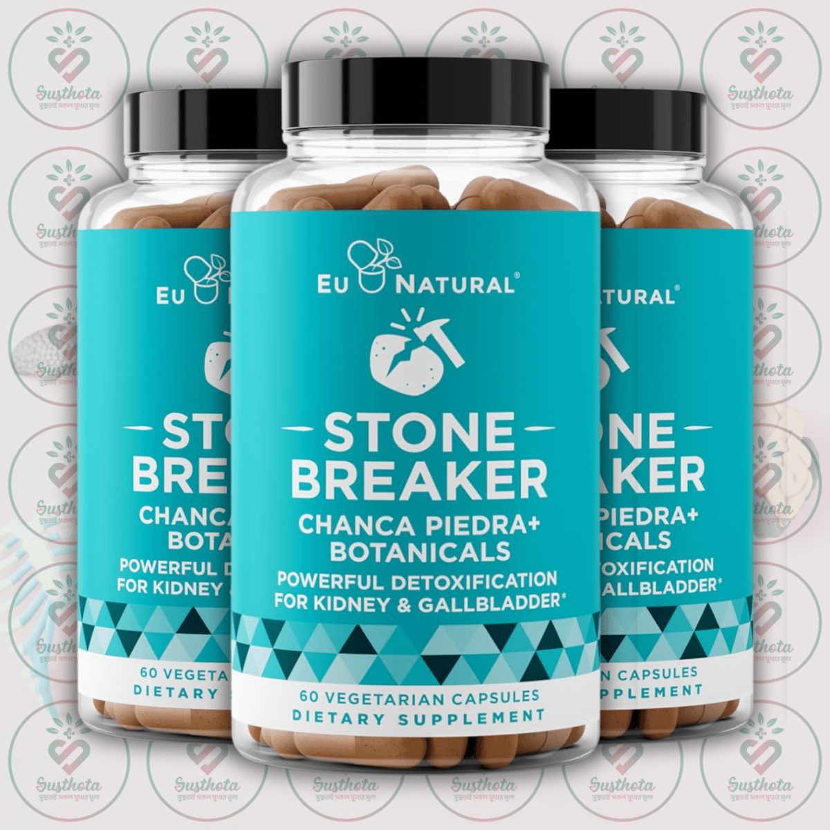 EU Natural Stone Breaker - Chanca Piedra+ Botanicals - 1200mg - 60 Vegetarian Capsules in Bangladesh Image 02