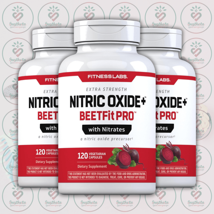 Fitness Labs Nitric Oxide+ Beetfit Pro - 3000 Mg - 120 Vegetarian Capsules In Bangladesh Image 02
