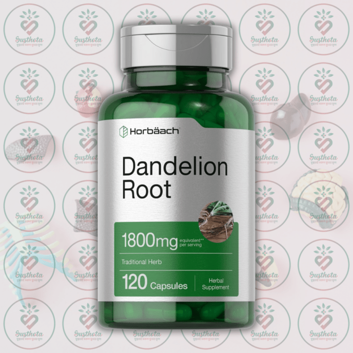 Horbäach Dandelion Root - 1800Mg - 120 Capsules In Bangladesh Image 01