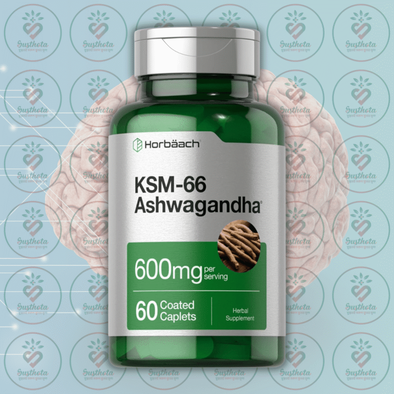 Horbäach Ksm-66 Ashwagandha – 600Mg – 60 Coated Caplets In Bangladesh Image 01