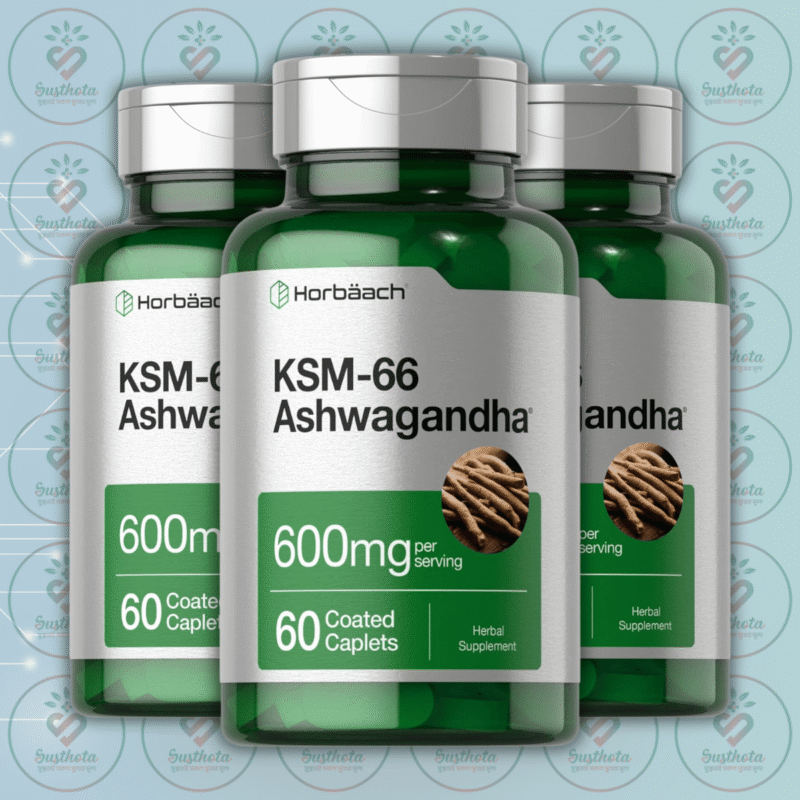Horbäach Ksm-66 Ashwagandha – 600Mg – 60 Coated Caplets In Bangladesh Image 02