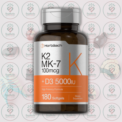 Horbäach Vitamin D3 + K2 - 5000 IU & 100 mcg - 180 Softgels in Bangladesh Image 01