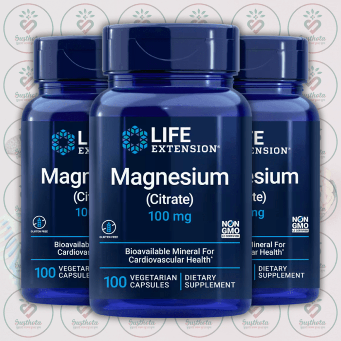 Life Extension Magnesium (Citrate) - 100 Mg - 100 Vegetarian Capsules In Bangladesh Image 02