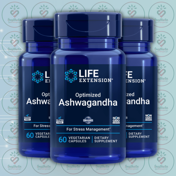 Life Extension Optimized Ashwagandha - 125 Mg - 60 Vegetarian Capsules In Bangladesh Image 02
