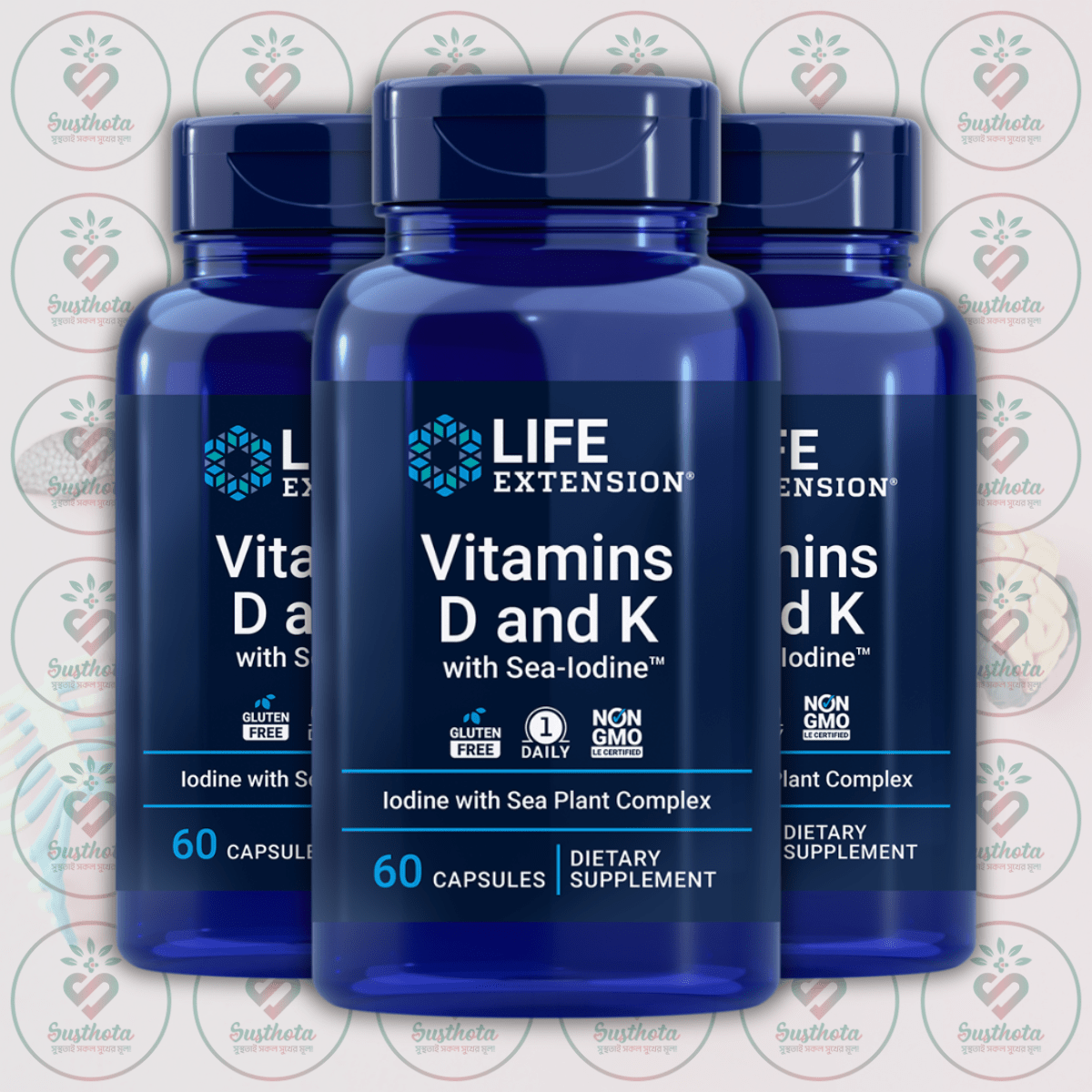 Life Extension Vitamins D And K With Sea-Iodine - 125 Mcg - 60 Capsules In Bangladesh Image 02 Life Extension Vitamins D And K With Sea-Iodine - 125 Mcg - 60 Capsules In Bangladesh Image 02