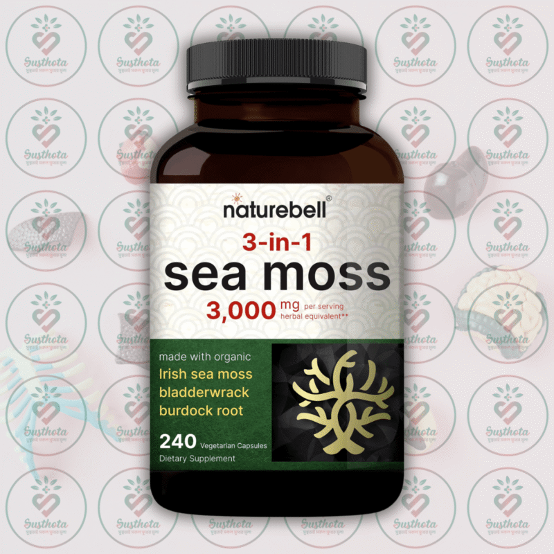 Naturebell Irish Sea Moss - 3,000 Mg - 240 Vegetarian Capsules In Bangladesh Image 01