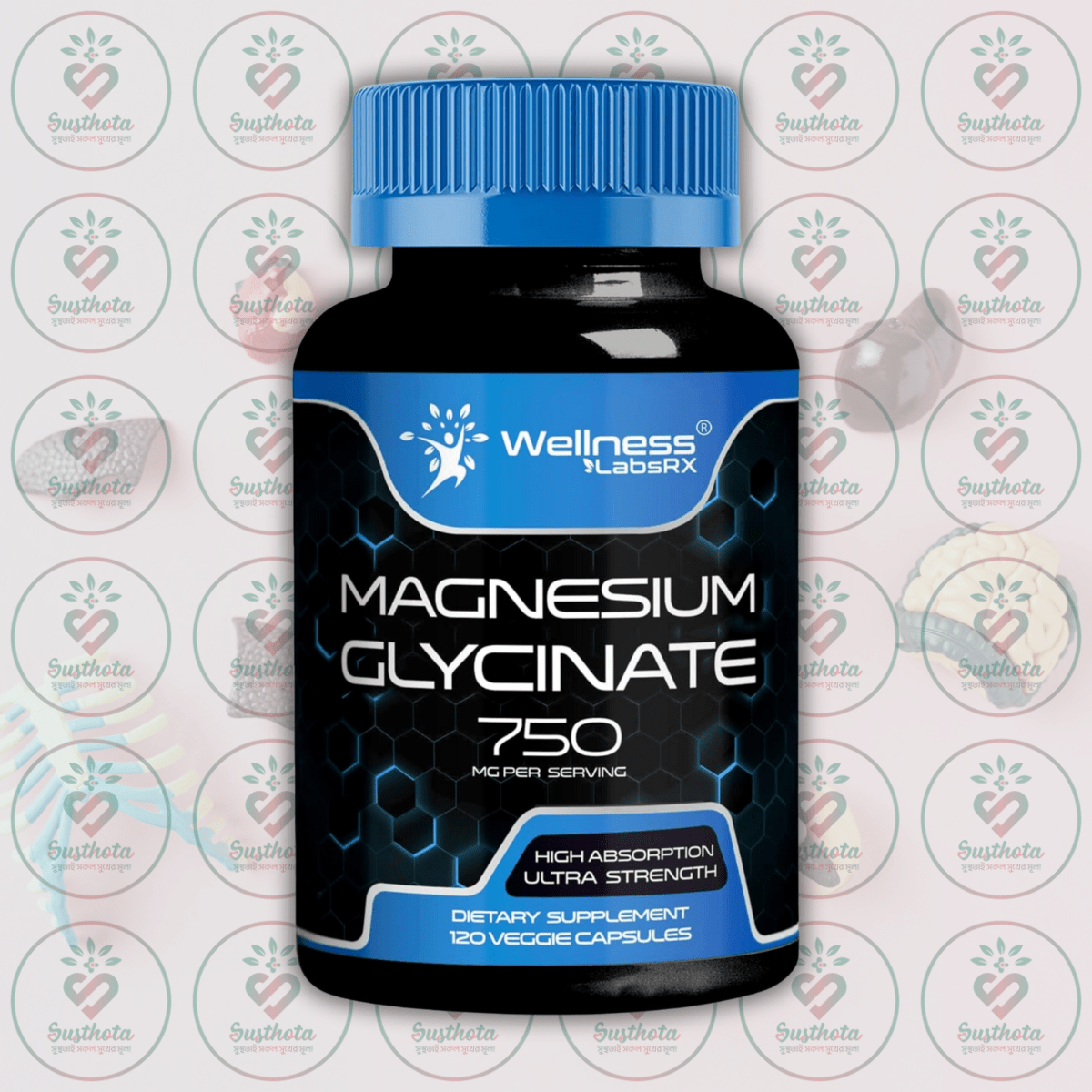 Wellness Labsrx Magnesium Glycinate - 750Mg - 120 Veggie Capsules In Bangladesh Image 01 Wellness Labsrx Magnesium Glycinate - 750Mg - 120 Veggie Capsules In Bangladesh Image 01