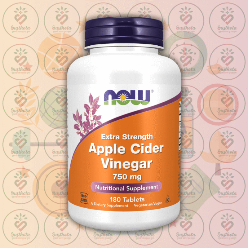 Now Extra Strength Apple Cider Vinegar - 750 Mg - 180 Tablets In Bangladesh Image 01