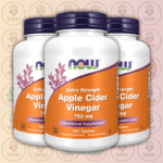 NOW Extra Strength Apple Cider Vinegar - 750 mg - 180 Tablets in Bangladesh Image 02