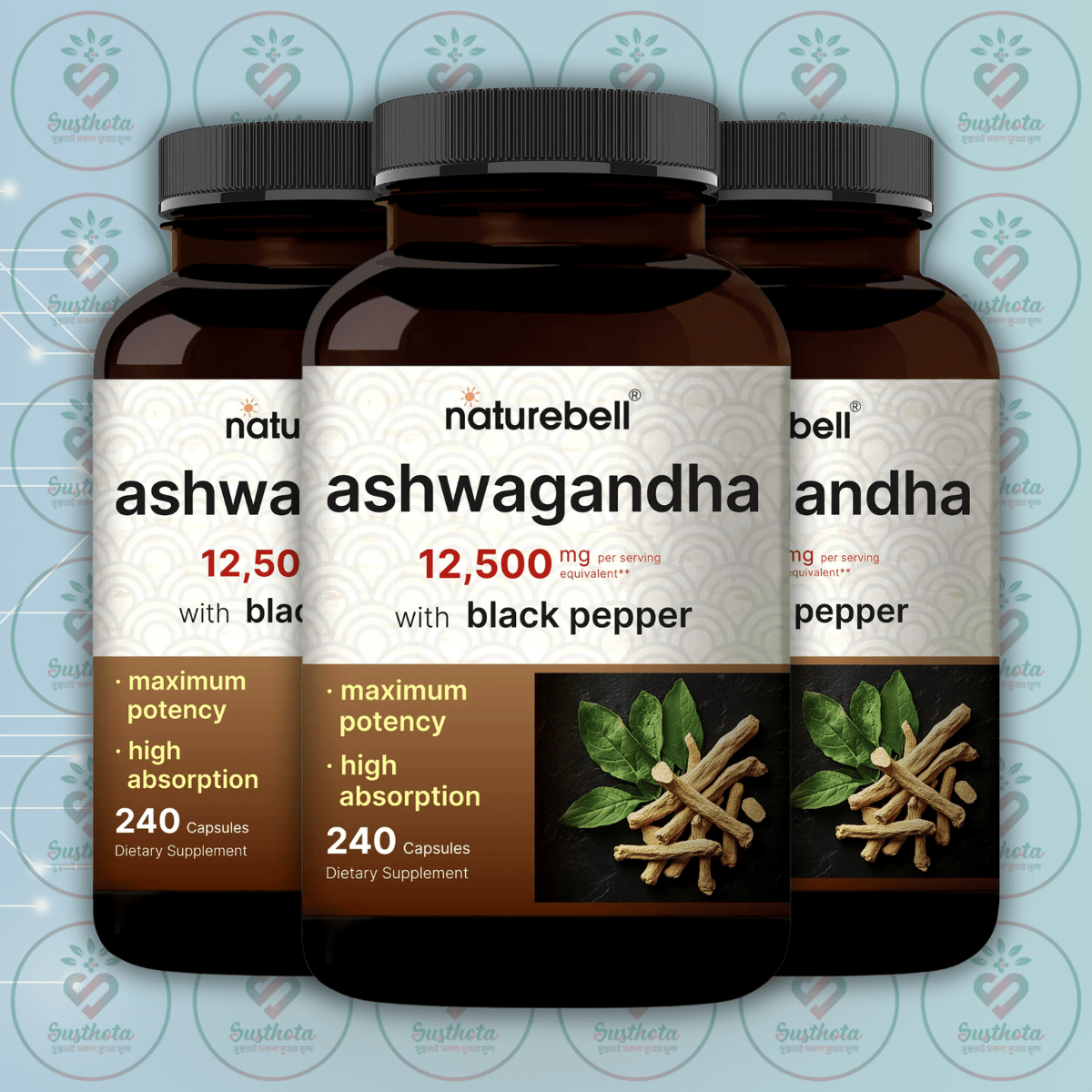Naturebell Ashwagandha - 12,500 Mg - 240 Capsules In Bangladesh Image 02 Naturebell Ashwagandha - 12,500 Mg - 240 Capsules In Bangladesh Image 02