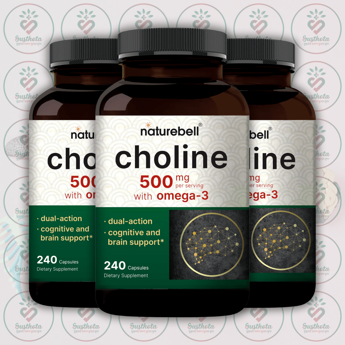 Naturebell Choline - 500 Mg - 240 Capsules In Bangladesh Image 02 Naturebell Choline - 500 Mg - 240 Capsules In Bangladesh Image 02