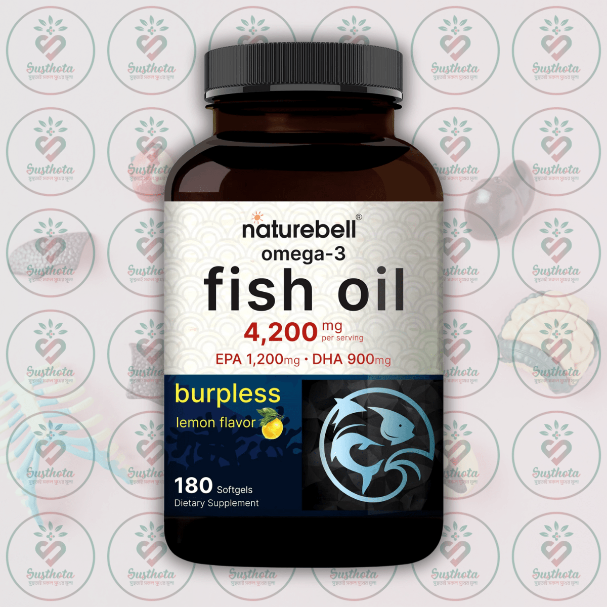 Naturebell Omega-3 Fish Oil - 4,200Mg - 180 Burpless Softgels In Bangladesh Image 01 Naturebell Omega-3 Fish Oil - 4,200Mg - 180 Burpless Softgels In Bangladesh Image 01