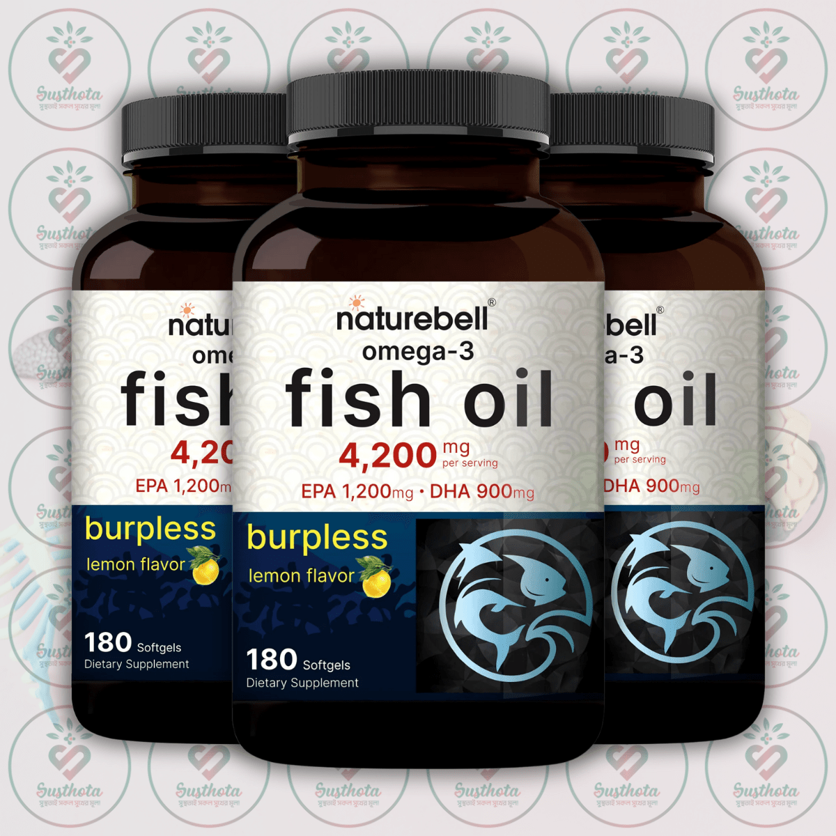 Naturebell Omega-3 Fish Oil - 4,200Mg - 180 Burpless Softgels In Bangladesh Image 02 Naturebell Omega-3 Fish Oil - 4,200Mg - 180 Burpless Softgels In Bangladesh Image 02