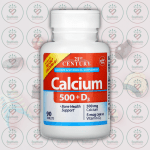 21st Century Calcium 500 + D3 - 500 mg_200 IU - 90 Tablets in Bangladesh Image 01
