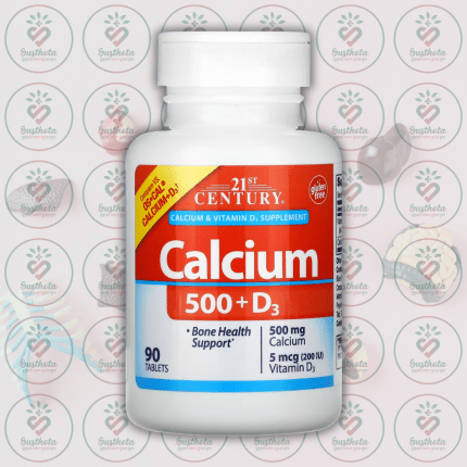 21st Century Calcium 500 + D3 - 500 mg_200 IU - 90 Tablets in Bangladesh Image 01