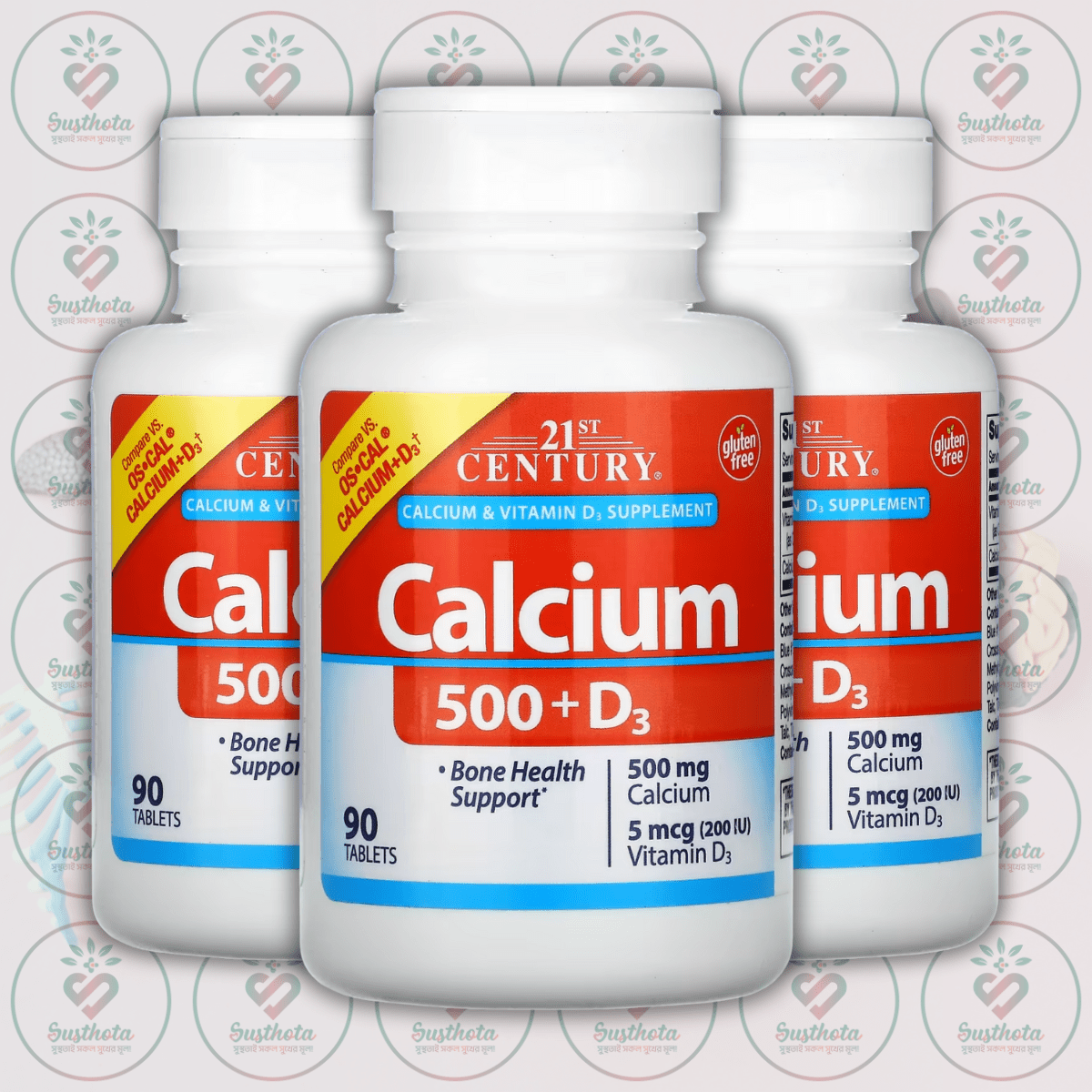 21St Century Calcium 500 + D3 - 500 Mg_200 Iu - 90 Tablets In Bangladesh Image 02 21St Century Calcium 500 + D3 - 500 Mg_200 Iu - 90 Tablets In Bangladesh Image 02