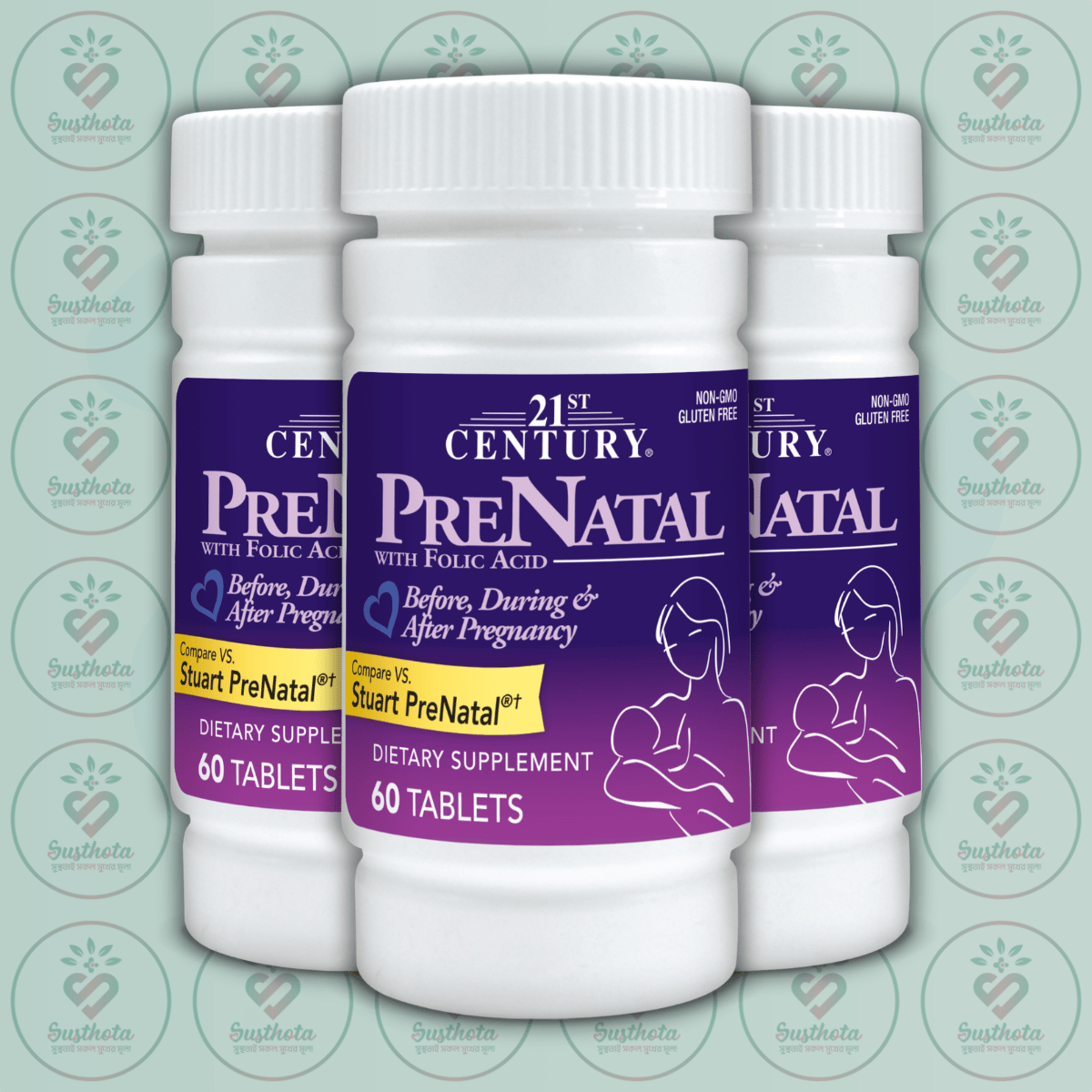 21St Century Prenatal With Folic Acid - 60 Tablets In Bangladesh Image 02 21St Century Prenatal With Folic Acid - 60 Tablets In Bangladesh Image 02