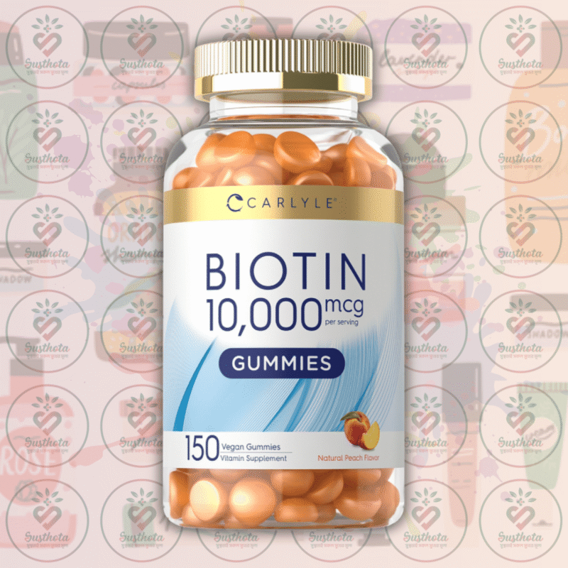 Carlyle Biotin Gummies – 10,000 Mcg – 150 Vegan Gummies In Bangladesh Image 01