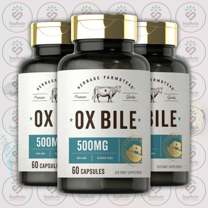 Carlyle Herbage Farmstead Ox Bile – 500Mg – 60 Capsules In Bangladesh Image 02