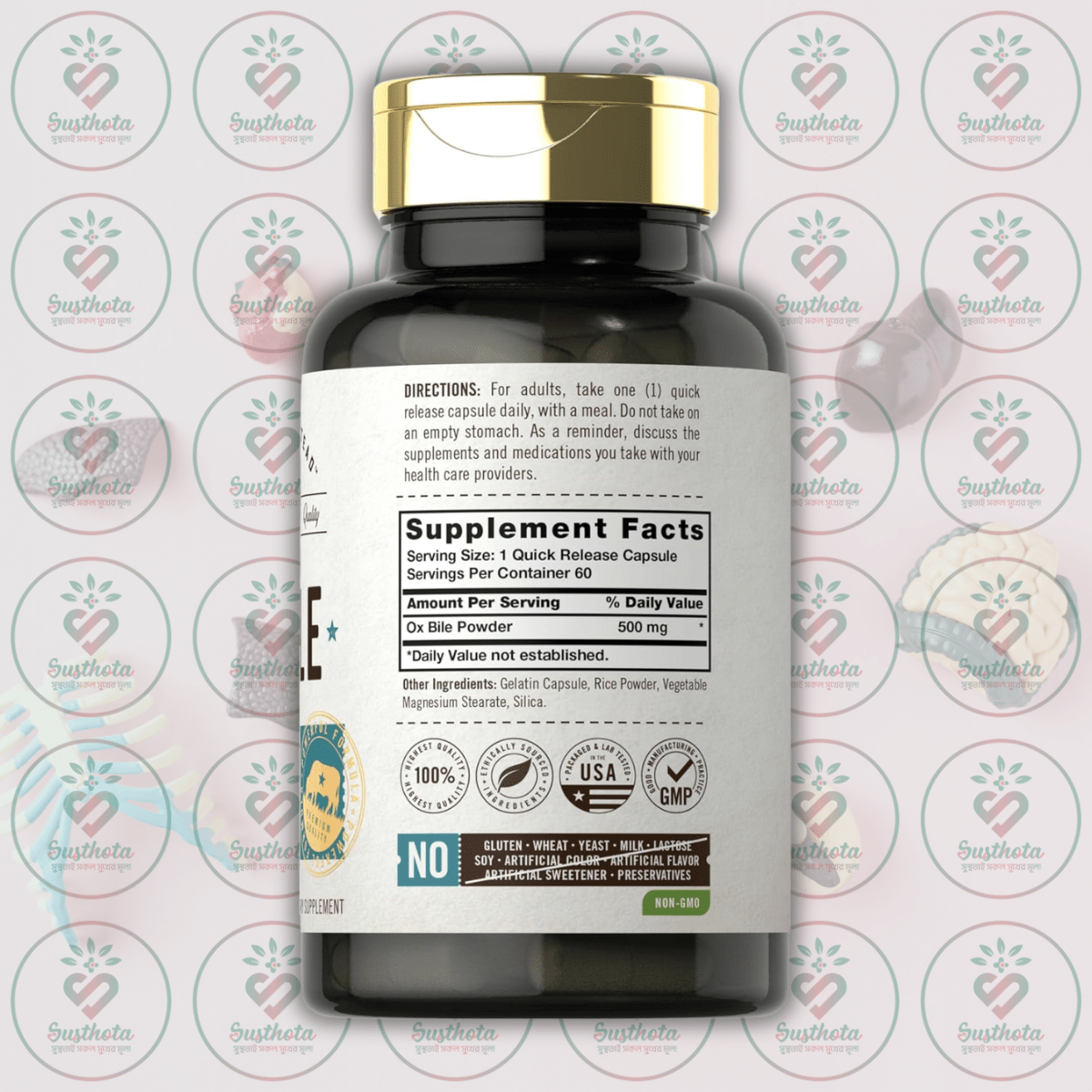 Carlyle Herbage Farmstead Ox Bile – 500Mg – 60 Capsules In Bangladesh Supplement Facts Carlyle Herbage Farmstead Ox Bile – 500Mg – 60 Capsules In Bangladesh Supplement Facts