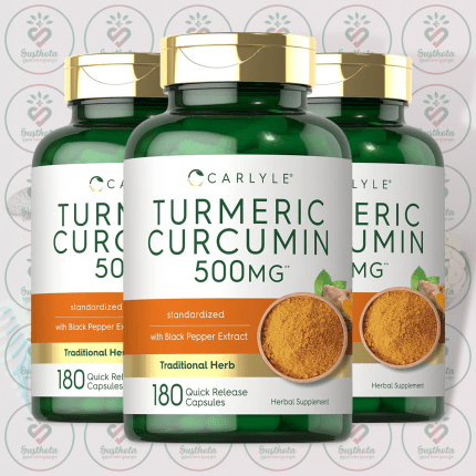 Carlyle Turmeric Curcumin - 500 mg - 180 Quick Release Capsules in Bangladesh Image 02