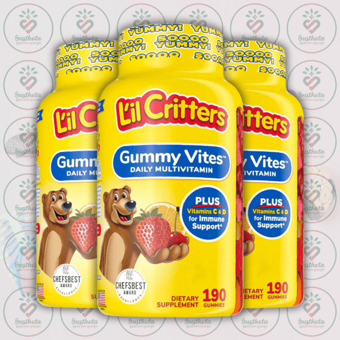L'Il Critters Gummy Vites Complete Daily Multivitamin - 190 Gummies In Bangladesh Image 02
