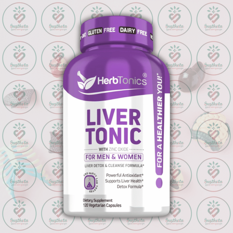 Herbtonics Liver Tonic – 120 Vegetarian Capsules In Bangladesh Image 01