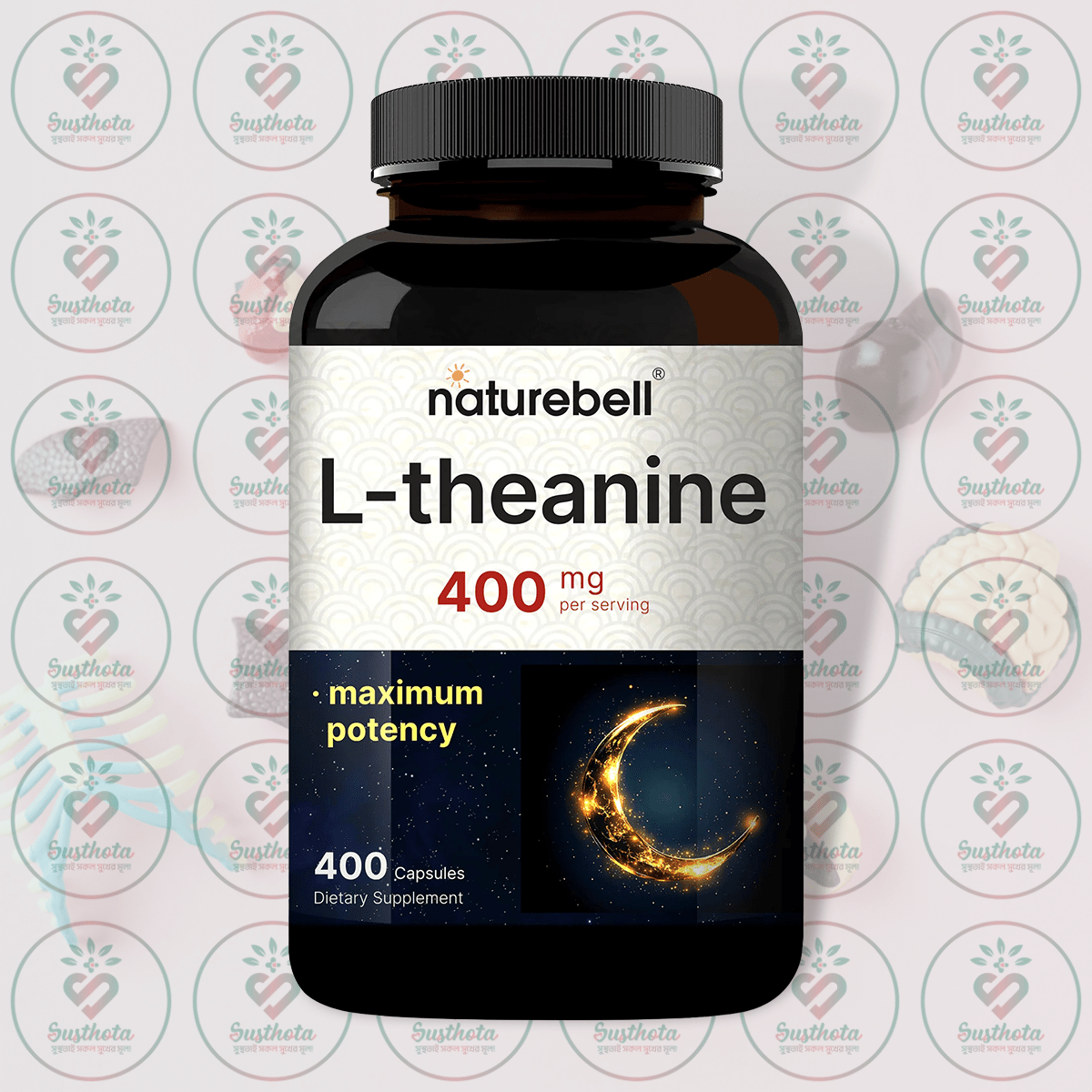 Naturebell L-Theanine - 400 Mg - 400 Capsules In Bangladesh Image 01 Naturebell L-Theanine - 400 Mg - 400 Capsules In Bangladesh Image 01