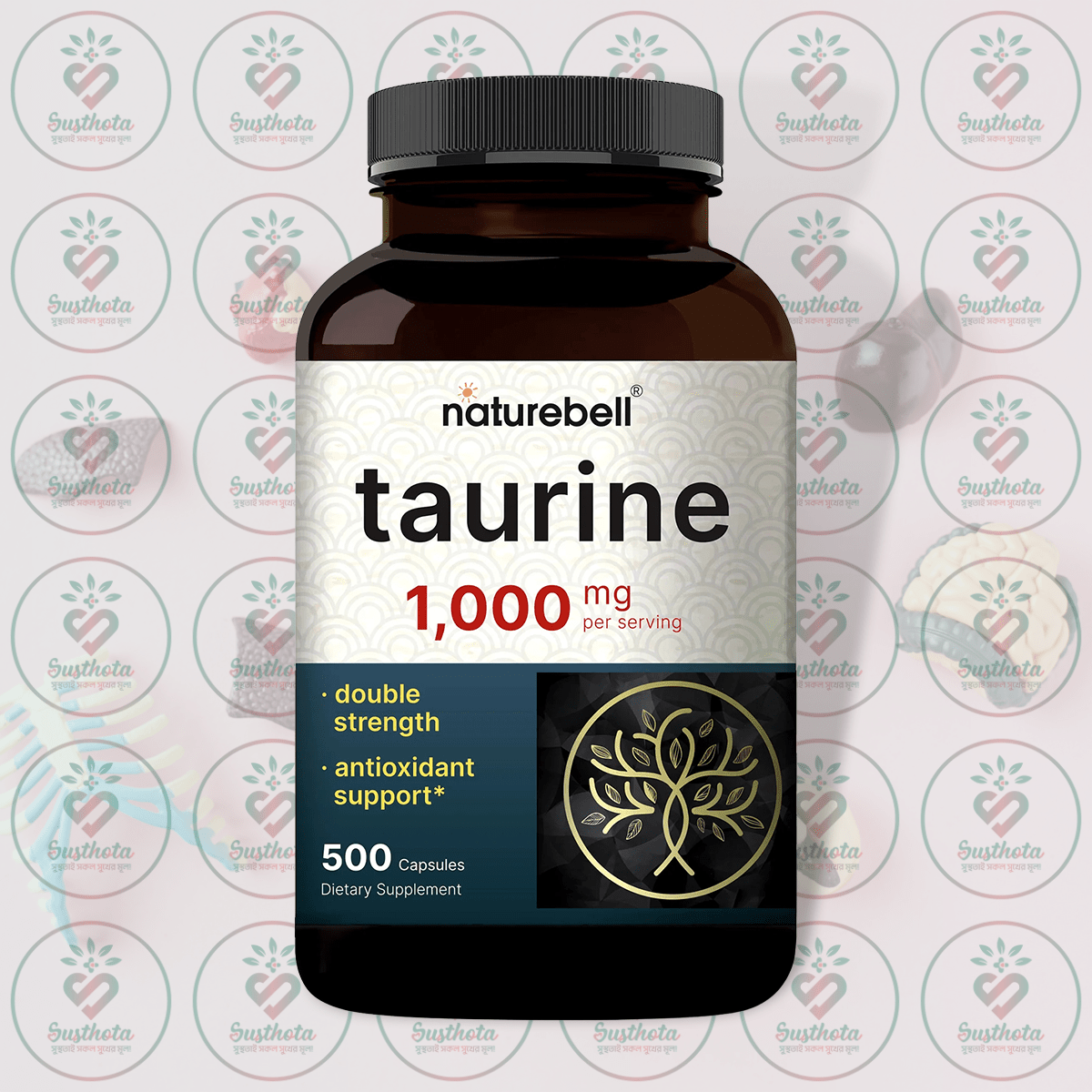 Naturebell Taurine - 1,000 Mg - 500 Capsules In Bangladesh Image 01 Naturebell Taurine - 1,000 Mg - 500 Capsules In Bangladesh Image 01