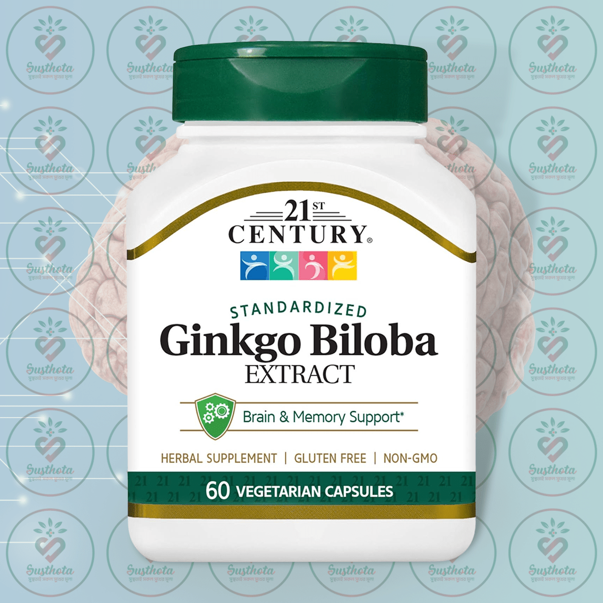 21St Century Ginkgo Biloba Extract – 60 Mg – 60 Vegetarian Capsules In Bangladesh Image 01 21St Century Ginkgo Biloba Extract – 60 Mg – 60 Vegetarian Capsules In Bangladesh Image 01