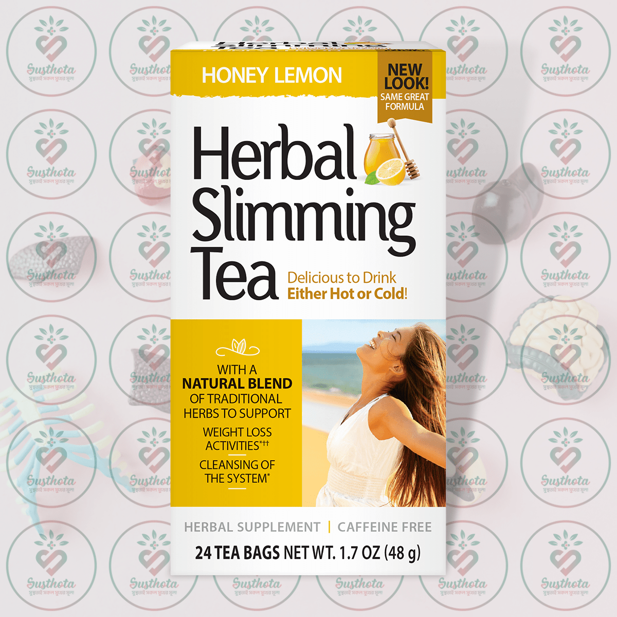 21st Century Herbal Slimming Tea - Honey Lemon - 24 Tea Bags in Bangladesh Image 01