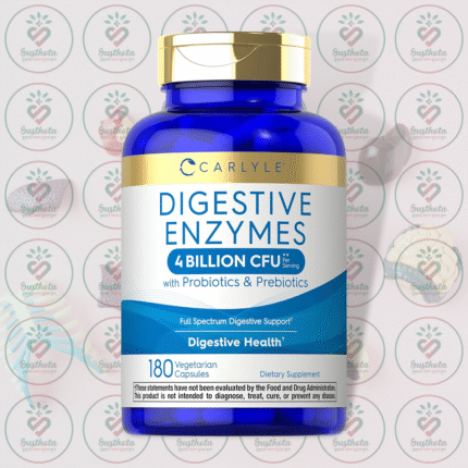 Carlyle Digestive Enzymes with Probiotics & Prebiotics - 4 Billion CFU - 180 Vegetarian Capsules in Bangladesh Image 01
