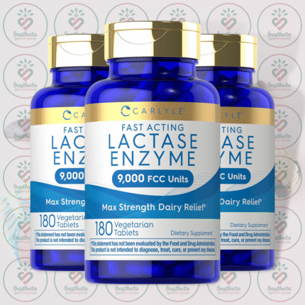 Carlyle Fast Acting Lactase Enzyme - 9000 FCC Units - 180 Vegetarian Tablets in Bangladesh Image 02