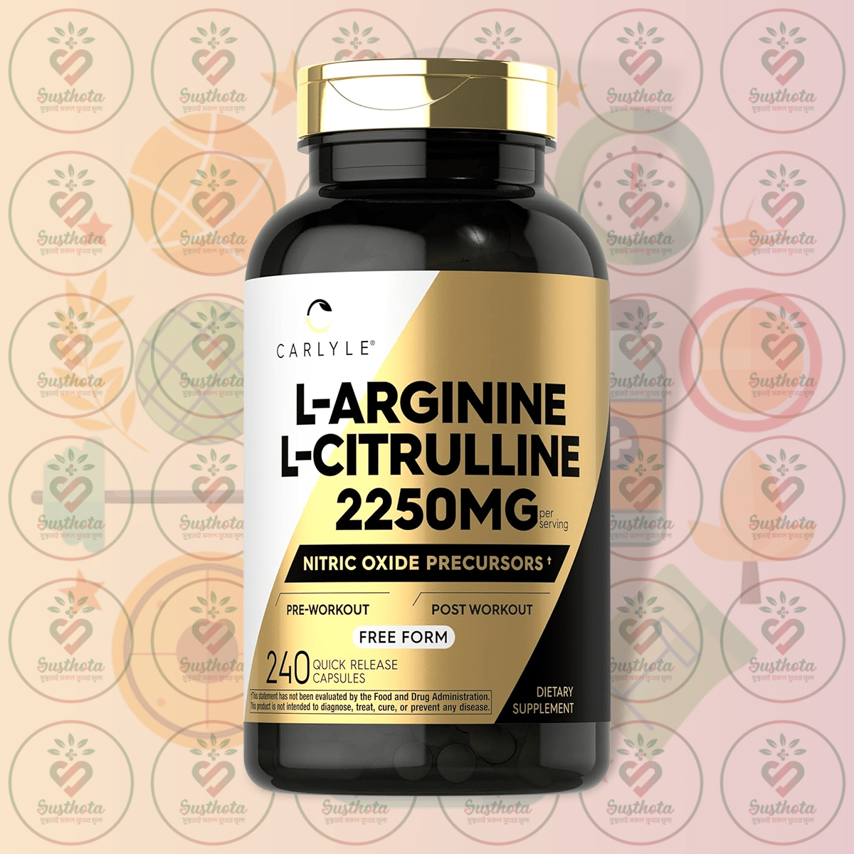 Carlyle L-Arginine L-Citrulline Complex - 2250Mg - 240 Capsules In Bangladesh Image 01 Carlyle L-Arginine L-Citrulline Complex - 2250Mg - 240 Capsules In Bangladesh Image 01