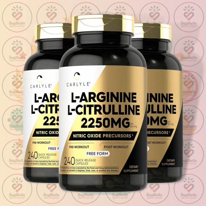 Carlyle L-Arginine L-Citrulline Complex - 2250Mg - 240 Capsules In Bangladesh Image 02