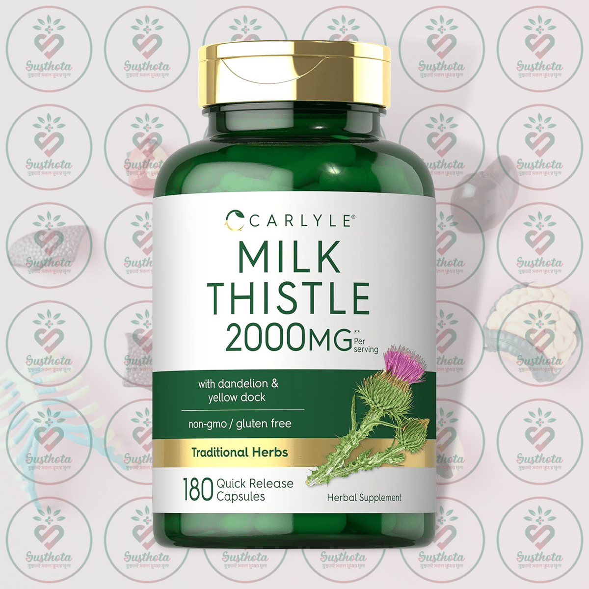 Carlyle Milk Thistle - 2000Mg - 180 Capsules In Bangladesh Image 01 Carlyle Milk Thistle - 2000Mg - 180 Capsules In Bangladesh Image 01