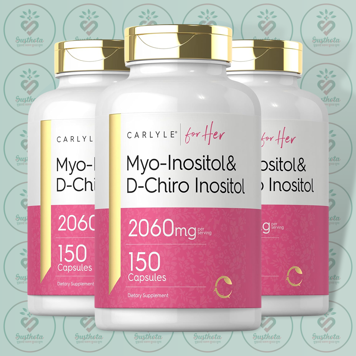 Carlyle Myo-Inositol &Amp; D-Chiro Inositol - 2060Mg - 150 Capsules In Bangladesh Image 02 Carlyle Myo-Inositol &Amp; D-Chiro Inositol - 2060Mg - 150 Capsules In Bangladesh Image 02