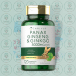 Carlyle Panax Ginseng + Ginkgo Biloba - 5000mg - 120 Vegetarian Capsules in Bangladesh Image 01