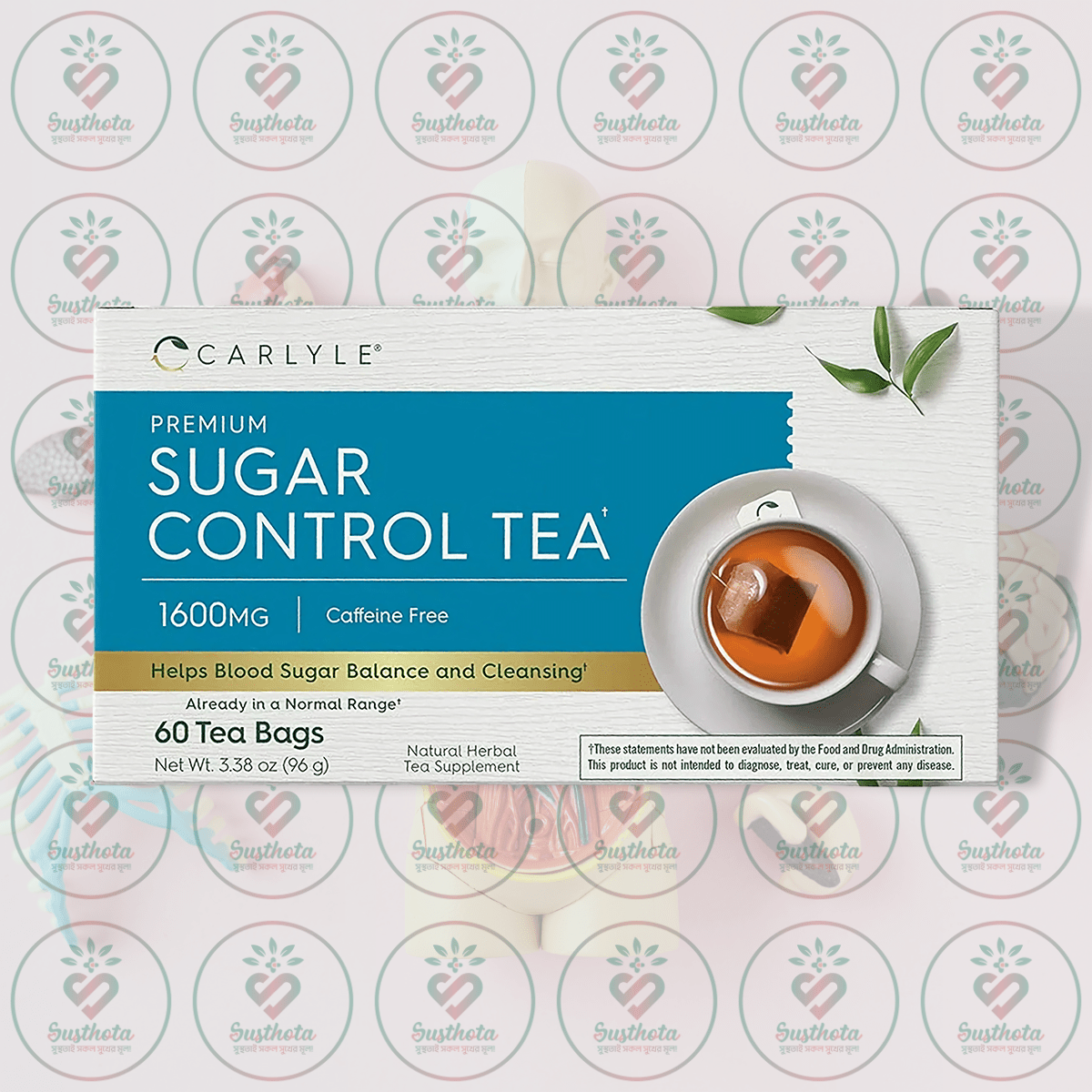 Carlyle Premium Sugar Control Tea - 1600Mg - 60 Tea Bags In Bangladesh Image 01 Carlyle Premium Sugar Control Tea - 1600Mg - 60 Tea Bags In Bangladesh Image 01