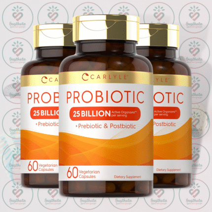 Carlyle Probiotic with Prebiotics & Postbiotics - 25 Billion CFU - 60 Vegetarian Capsules in Bangladesh Image 02