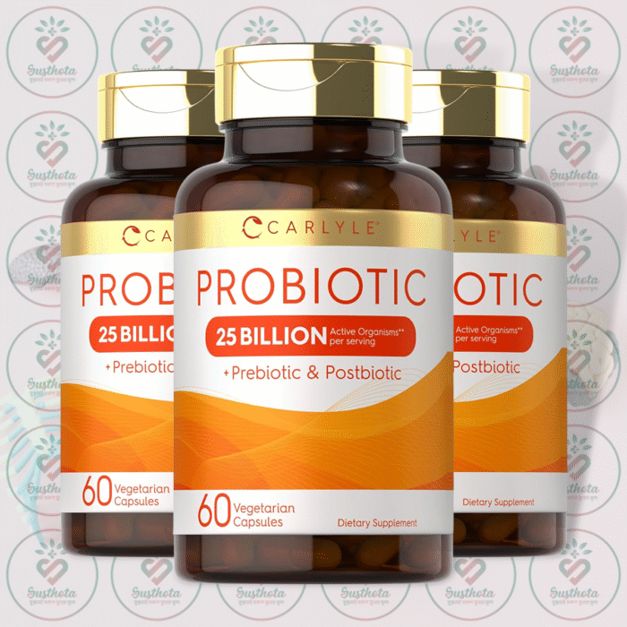 Carlyle Probiotic With Prebiotics &Amp; Postbiotics - 25 Billion Cfu - 60 Vegetarian Capsules In Bangladesh Image 02