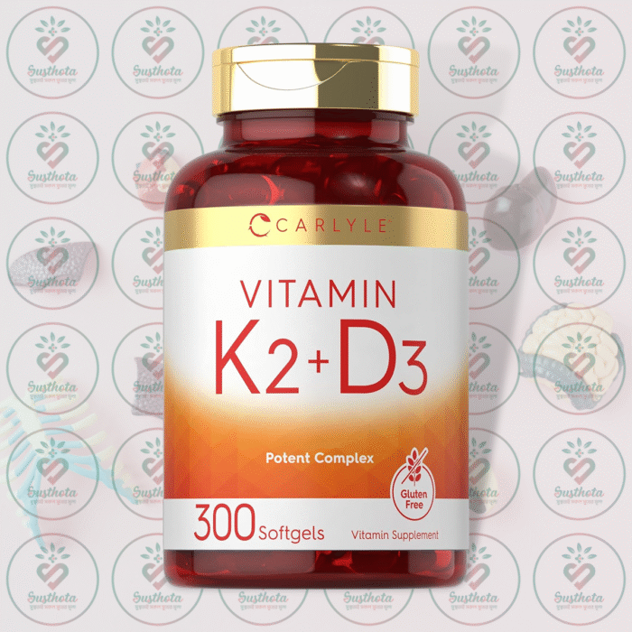 Carlyle Vitamin K2 + D3 Potent Complex – 200 Mcg K2 + 250 Mcg D3 – 300 Softgels In Bangladesh Image 01